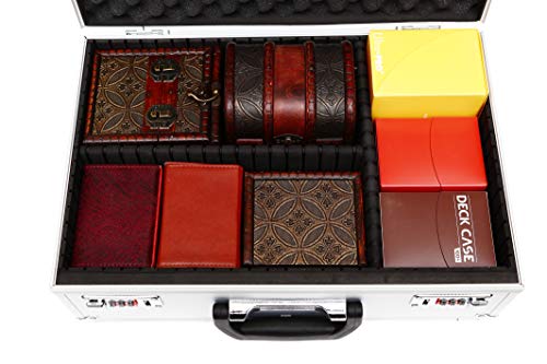 TC-A5 Black Lockable Storage Case with Sliding Divider Walls for TCG, Deck Box, Card Games, MTG, Magic, FaB, YGO, FaB, Dominion, Board Games