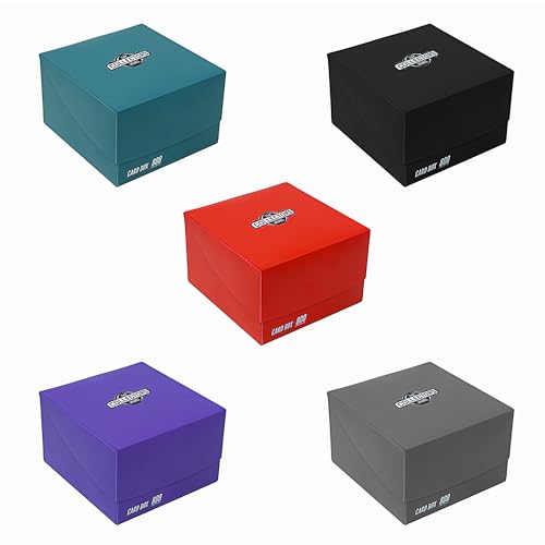 The Collector's Hubs Trading Card Storage Box 800 - Red | Card Box 800+ holds standard 35pt cards | 4-in-1 Compartments| Strong Double Wall Design | 8 dividers | Sports & Baseball Card Deck Box - Red