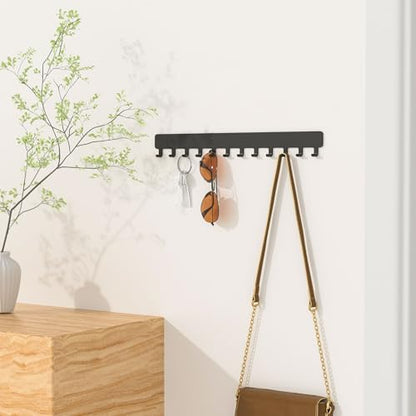 Necklace Holder Hanging Jewelry Organizer - Self-Adhesive Wall Jewelry Organizer for Necklace, 2 PCS, Black - color: Black