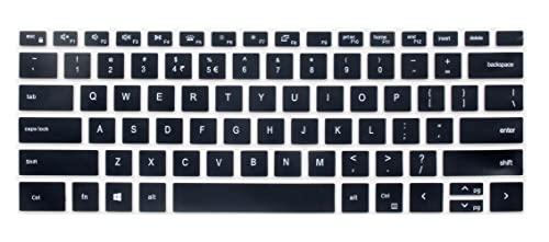 Silicone Keyboard Skin Cover Compatible with Dell XPS 15 15.6 inch 9500 9510 9520 9530 & Dell XPS 17 inch 9700 9710 9720 9730 & Dell Precision 5760 5560 5770 5570 (Black) - color: Black