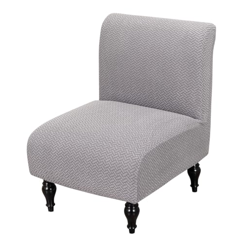 FUANGUI Armless Accent Chair Cover Slipcover, Stretch Spandex Chair Covers for Living Room Removable Washable for Armless Chair Furniture Protector - color: A9, size: 1pcs