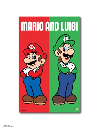 Pyramid America Super Mario Poster - Mario & Luigi Poster - 11 x 17 inch Video Game Room Decor for Boys Room Office & Gamers – Nintendo Decorations for Bedroom