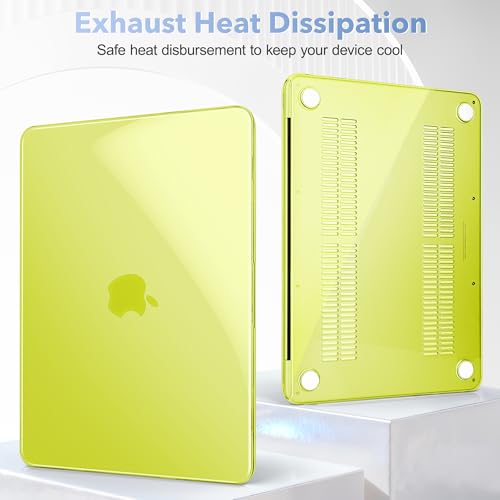 May Chen for MacBook Neo 13 inch Liquid Retina Display ((2026 Release A3404), Slim & Lightweight Protective Case with Screen Protector&Keyboard Cover&Dust Plug, Crystal Citrus - color: Crystal Citrus
