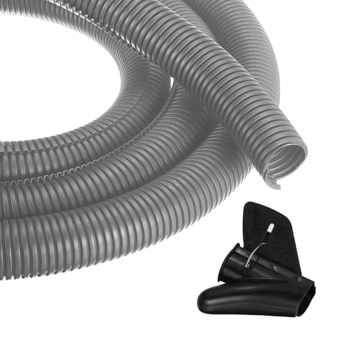 MECCANIXITY 1 1/4 Inch 20ft Split Wire Loom Tubing, Flexible Cord Protectors with Installation Tool Cable Management Sleeve Conduits Cover for Office Home Electrical Automotive Wires, Gray - color: Gray, size: 1 1/4 Inch 20ft