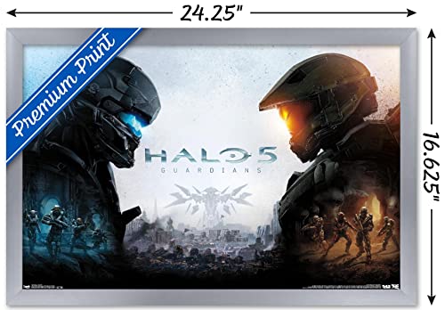 Trends International Halo 5 - Key Art Wall Poster, 22.4L x 14.7W, Silver Framed Version - color: Silver Framed Version, size: 22.4"L x 14.7"W