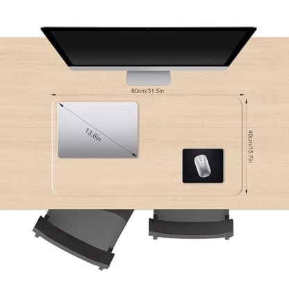 Clear Desk Mat, Non-Slip PVC Desk Protector Mat with Round Edge, Heat Resistant & Waterproof Clear Desk Writing Mat for Home and Office (31.5''*15.7'') - size: 31.5" x 15.7"