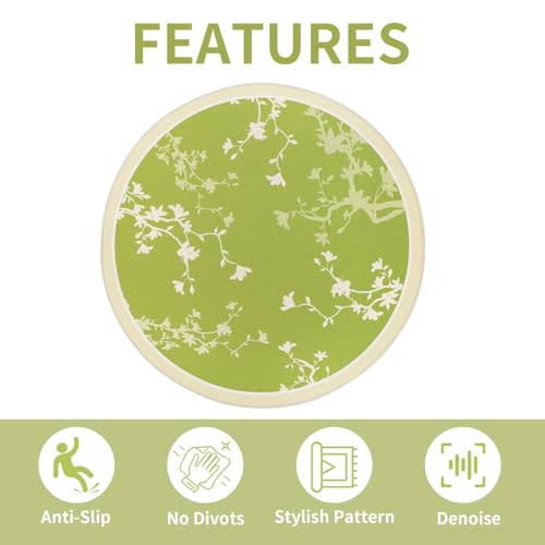 Heavy Duty Office Chair Mat for Carpet and Hardwood Floor 24" x 24" Non Slip Computer Chair Mat Large Floor Protector Rug Cleaned Easily Green - color: Green 2, size: 24" x 24"