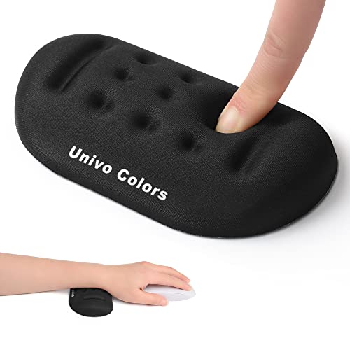 UnivoColors Black Superfine Memory Foam Wrist Rest Soft Gel Ergonomic Mouse Pad Wrist Support for Mouse, Gaming, Computer, Laptop, Office - color: Wr_black, style: Wrist Rest
