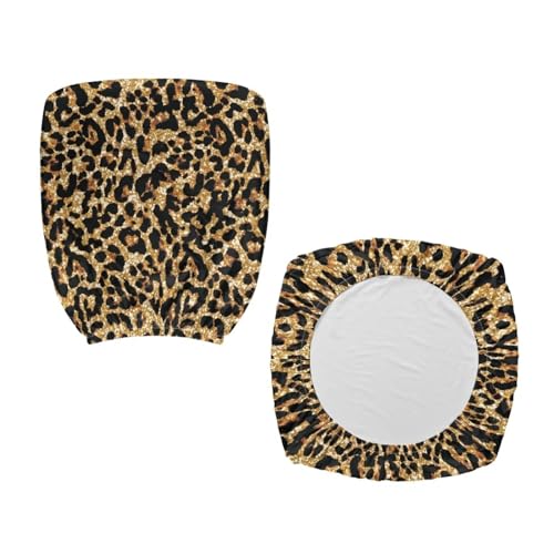 Leopard Computer Chair Covers Stretchable Office Chair Cover Dorm Computer Rotating Chair Slipcover 2 Piece Washable Seat and Back Cover Desk Chair Seat Cushion Protectors Cheetah - color: Leopard Print