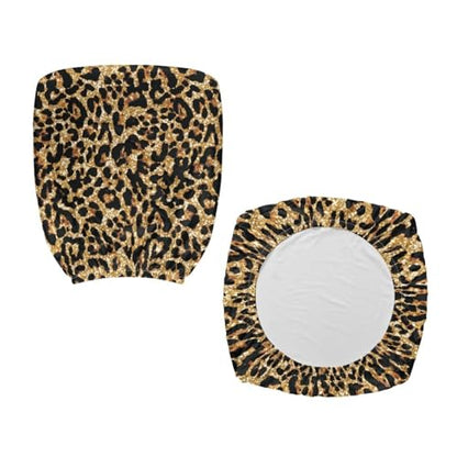 Leopard Computer Chair Covers Stretchable Office Chair Cover Dorm Computer Rotating Chair Slipcover 2 Piece Washable Seat and Back Cover Desk Chair Seat Cushion Protectors Cheetah - color: Leopard Print