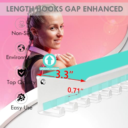 Non-Slip Trophy Shelf,Trophy and Medal Display Shelf, Medal Hanger Display For Wall with 16inchL,Shelves For Trophies medal display Upgraded Medal Holder display For gymanstics,race,soccer,swim - color: White, size: Non Slip-16 Inches Long 20 hooks