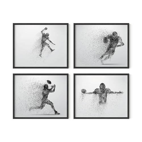 Summit Designs Football Wall Art - Posters - Room Decor, Sports Wall Decor - Poster, Themed Bedroom - (8x10) Unframed Prints (Unframed) - color: Particle, size: 10"L x 8"W, style: Unframed