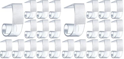 Boao 25 Pieces Table Skirting Clips SMC Model Plastic Tablecloth Clips for Table 1.5-2 Inch with Hook and Loop for Meeting Party Indoor Outdoor Events (Pack of 2) - size: 1.5 - 2 Inch (Pack of 2)