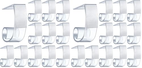 Boao 25 Pieces Table Skirting Clips SMC Model Plastic Tablecloth Clips for Table 1.5-2 Inch with Hook and Loop for Meeting Party Indoor Outdoor Events (Pack of 2) - size: 1.5 - 2 Inch (Pack of 2)
