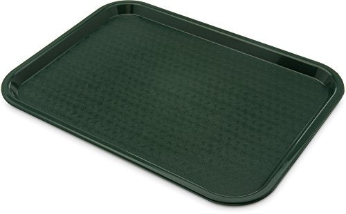 Carlisle FoodService Products Café Cafeteria Tray, Fast Food Tray for Restaurant or Commercial Use, 12" x 16", 1 Count, Forest Green