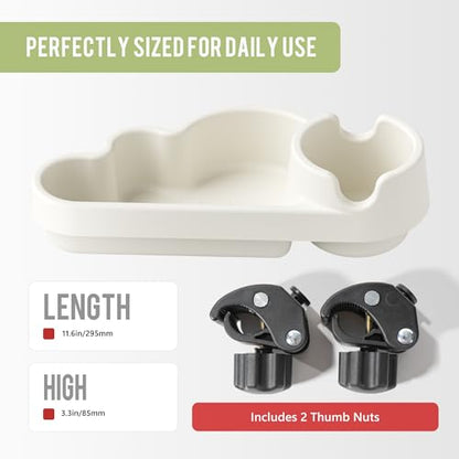 Li & Zhao Universal Stroller Snack Tray Attachment - Universal Snack Tray for Cloud Cup Holder Tray Plastic Accessories for Baby,Toddler(Beige) - color: B-Beige