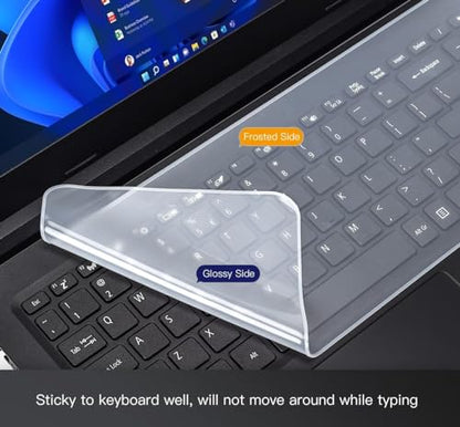 Universal Keyboard Cover Skin for 17" 17.3" inch Laptop Notebook Keyboards Ultra Thin Silicone Waterproof Dustproof Keyboard Cover Skin Protector, Clear (17"-17.3" Universal Laptop Keyboard Covers) - size: 17"-17.3"