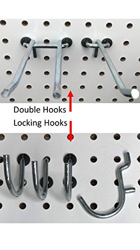 Pegboard Peg Locks 50PCS (1/4 inch, Black) - color: Black, size: 1/4 Inch