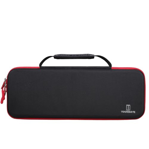 Tourmate Hard Storage Case for ASUS ROG Strix Scope II 96 Wireless Gaming Keyboard - Travel Case for RK ROYALKLUDGE RK98/RK96/N80/RK61,Aula F87/HERO 68/ S98 Pro(Only Box) (Black & Red) - color: Black & Red