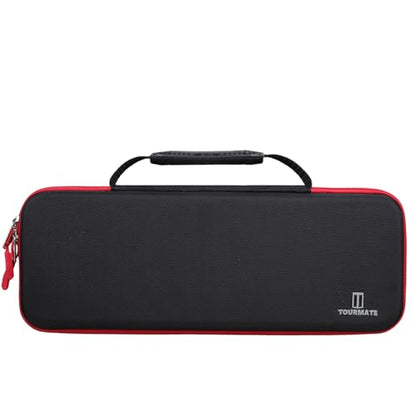 Tourmate Hard Storage Case for ASUS ROG Strix Scope II 96 Wireless Gaming Keyboard - Travel Case for RK ROYALKLUDGE RK98/RK96/N80/RK61,Aula F87/HERO 68/ S98 Pro(Only Box) (Black & Red) - color: Black & Red