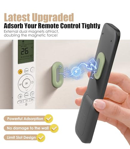 4 Pack Magnetic Remote Control Holder Wall Mount, 2025 Upgraded Smaller & Stronger Magnetic Silicone Remote Control Organizer TV Remote Charger Holder Caddy Back of TV (Multi) - color: Multi, size: 4 Pack