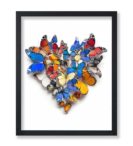 Poster Master Butterfly Heart Poster - Butterflies & Heart Decor - Love & Valentine's Day Print - Minimal & Animal Art - Romantic Living Room or Office Wall Decor - 8x10 UNFRAMED - color: Style-11, size: 8"L x 10"W