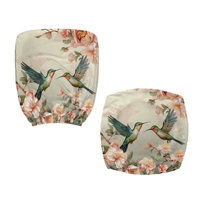 Hummingbird Flower Office Chair Covers Stretchable Computer Office Chair Seat Cover Removable Desk Accessories Floral Print Chair Slipcover Protector Universal Rotating Desk Chair Covers - color: Hummingbird Flower