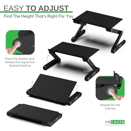 WorkEZ Monitor Stand, Single Mount Height Adjustable Monitor Riser for Desk, Ergonomic Desktop Computer Stand