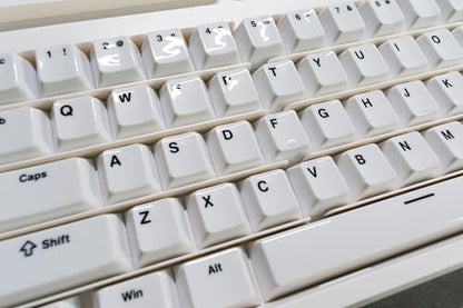 Pwnage Ceramic Keycaps - 60 65 75 100 Percent, Full Set Elegant Key caps, Custom 120 Keys Cherry Profile for 61/68/84/87/98/100 Cherry Gateron MX Hall Effect HE Mechanical Keyboards, White