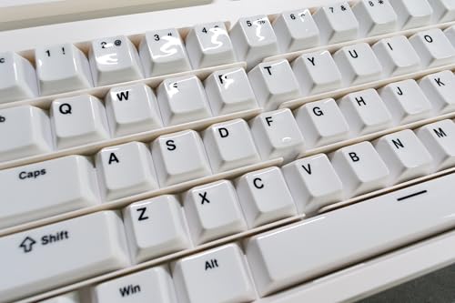 Pwnage Ceramic Keycaps - 60 65 75 100 Percent, Full Set Elegant Key caps, Custom 120 Keys Cherry Profile for 61/68/84/87/98/100 Cherry Gateron MX Hall Effect HE Mechanical Keyboards, White