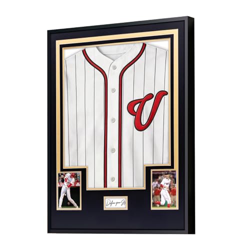 Aluminum Jersey Display Frame Case Large Shadow Box Jersey Frame with Photo Slots 98% UV Protection Clear Acrylic for Football, Hockey, Basketball, Baseball Shirt Ideal Gift for Sports Fans - color: Jersey Frame 10