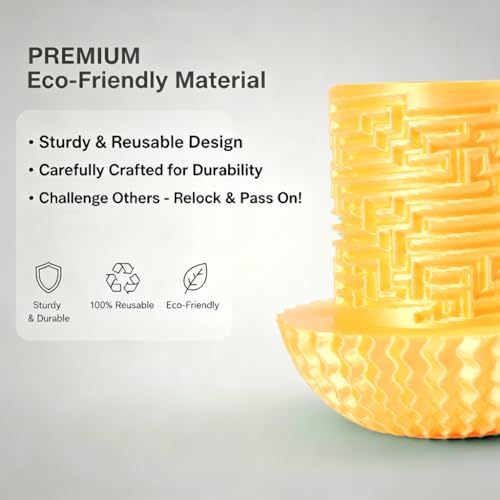 Maze Puzzle Box for Cash Gift, Money Holder Gift Box | Maze puzzle, hidden cash compartment, money gift, birthday anniversary, brain teaser, surprise holder gift for teens & adults - color: Gold