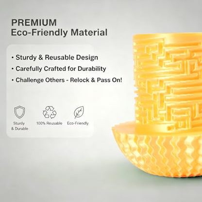 Maze Puzzle Box for Cash Gift, Money Holder Gift Box | Maze puzzle, hidden cash compartment, money gift, birthday anniversary, brain teaser, surprise holder gift for teens & adults - color: Gold
