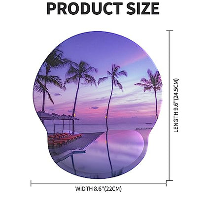 eulps Mouse Pad with Wrist Rest, Comfortable Computer Mousepad with Gel Wrist Support Smooth Surface and Non-Slip PU Base for Pain Relief, Laptop, Office & Home (Mauve Twilight) - color: 04Mauve Twilight
