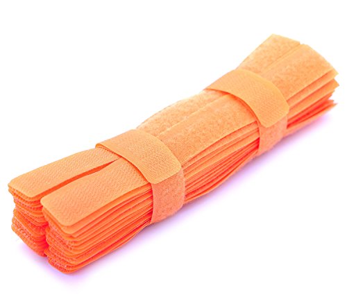 50pcs Cable Ties Reusable Fastening Wire Organizer Cord Rope Holder 7 Inch (Orange) - color: Orange