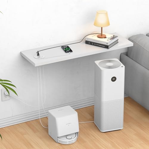 Desktop Power Grommet with 100W USB C, Double-Side Recessed Charging Station Plug in 5AC Outlets & 4 USB Ports, 4-Inch Hole Furniture Flush Mount for Countertop White - color: White