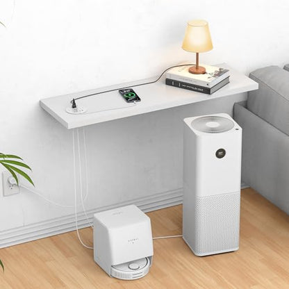 Desktop Power Grommet with 100W USB C, Double-Side Recessed Charging Station Plug in 5AC Outlets & 4 USB Ports, 4-Inch Hole Furniture Flush Mount for Countertop White - color: White