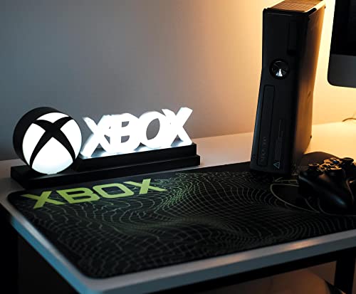 Xbox Black Graphic Protective Desk Mat Cover Organizer | Large Waterproof Mouse Pad for Laptop, Keyboard, Office | 12 x 24 Inches