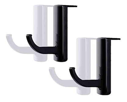 yueton 4pcs Black and White Headphone Headset Hanger Monitor Stand Holder Headset Stick-on Hook