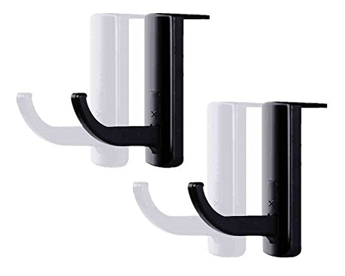 yueton 4pcs Black and White Headphone Headset Hanger Monitor Stand Holder Headset Stick-on Hook