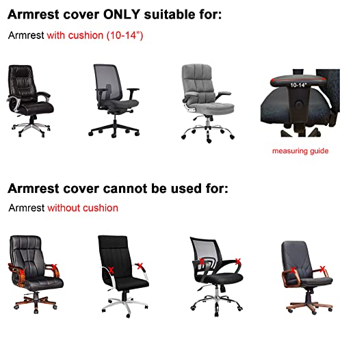 WOMACO Office Chair Covers, Stretch Computer Chair Cover with Armrest Covers, Universal Boss Chair Covers Modern Simplism Style High Back Chair Slipcover (Pink Flower, Large) - color: 2-pink Flowers