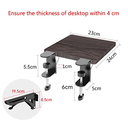 OUGIC Computer Armrest, Adjustable Computer Desk Armrest Stand, Ergonomic Rotating Armrest Bracket for Table, Desk, Chair, Desk, 24 cm x 23 cm - color: Walnut, size: 24cm*23cm