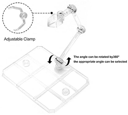 3 Pack Action Figure Stand for 3.75" and 6" Figures - Each Doll Model Support Stand includes 3 Clamps Sizes,Action Figure Display Holder Base Display Your Action Figures in Style
