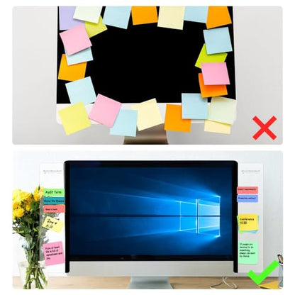 Generic 2 Pack Monitor Memo Boards, Computer Sticky Note Holders, Message Panels for Office Desktop, Easy to Use, Suitable for Office