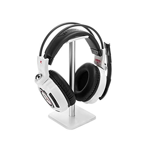 Headphone Stand Hanger, Universal Aluminum Metal Holder for AirPods Max,HyperX Cloud II,Xbox One,Turtle Beach,Sennheiser,Sony,Bose,Beats PC Gaming Headset Display&Wireless Headphones - color: white