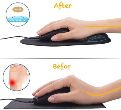 Office Mousepad with Gel Wrist Support - Ergonomic Gaming Desktop Mouse Pad Wrist Rest - Design Gamepad Mat Rubber Base for Laptop Computer -Silicone Non-Slip Special-Textured Surface (06RoseRed) - color: 06RoseRed