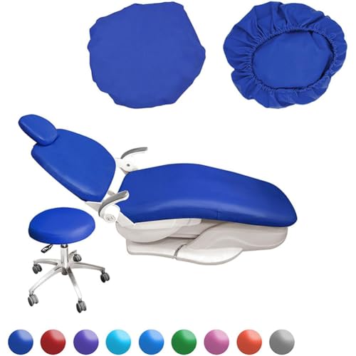 4Pcs/Set Dental Chair Covers, Dental PU Leather Unit, Waterproof PU Leather Protective Dental Full Chair Covers Elastic Stylish Dental Chair Seat Cover, Headrest Backrest Protector, Denti(Color:Red) - color: Red