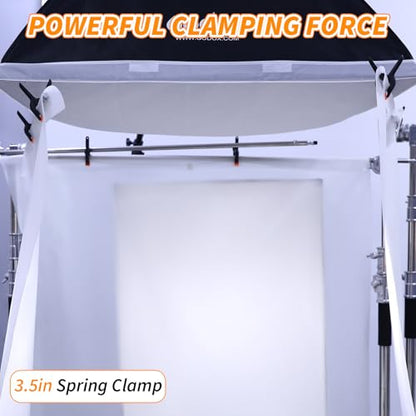 Ymapinc 6Pcs Black Plastic Balloon Arch Clips, 3.5 inch Anti-Slip Spring Clamps for Balloon Arch Backdrop Clamp Heavy Duty Clamps for Backdrop Curtain Photo Prop