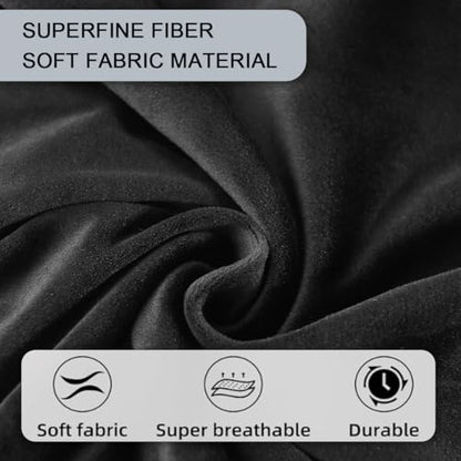 Velvet Armrest Covers for Chairs and Sofas Soft Stretch Couch Arm Cover Set of 2 Non Slip Sofa Armrest Slipcover Furniture Protector for Sofa, Couch, Armchair, Recliner, Dark Gray - color: Dark Gray