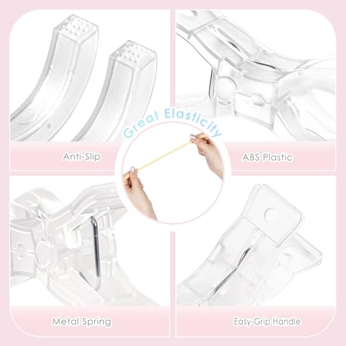 RELBRO Spring Clamps, 10 Pcs 3.5 Inch Clear Plastic Clips with 100 Pcs Long Balloons for Balloon Arch Backdrop Craft Decoration Projects